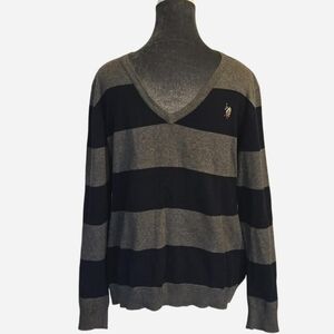 MEN'S U.S. POLO ASSN. LONG SLEEVE V-NECK PULLOVER CARDIGAN